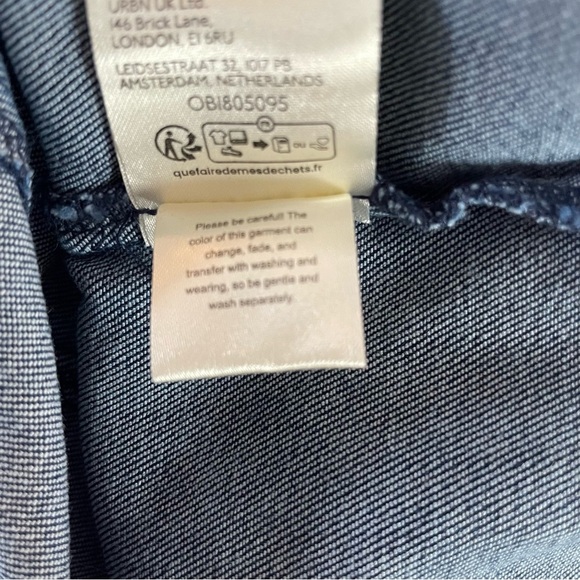 Free People Blue Long Sleeve Denim Dress - Picture 15 of 16